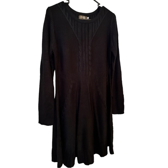 NEW Women’s Sweater Dress Pullover Tunic Long Sleeve Flare Dress - Picture 3 of 7